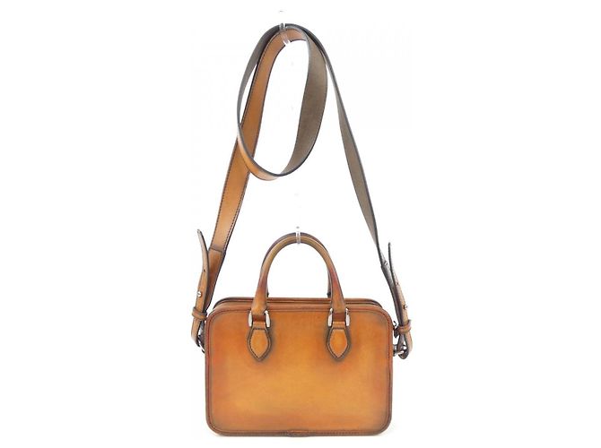 Borsa in pelle Berluti Un Jour Gulliver Scritto Marrone - vista 3