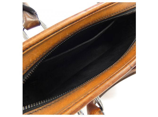 Borsa in pelle Berluti Un Jour Gulliver Scritto Marrone - vista 6