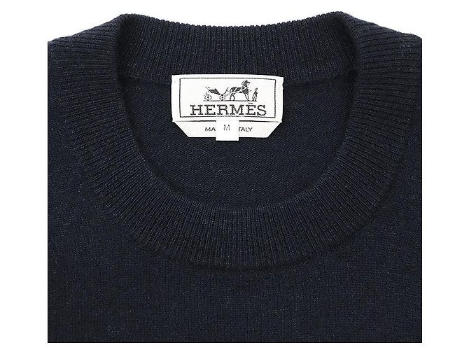 Hermès Suéter Casaque de lã e cashmere Hermes Azul - vista 2