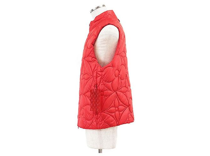 Chaleco acolchado Louis Vuitton Monogram Flower Roja - vista 12