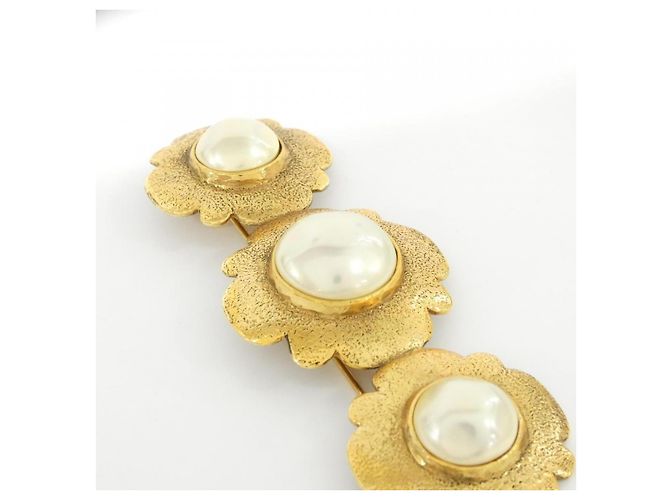 Timeless Broche Chanel de perlas de imitación Blanco - vista 3