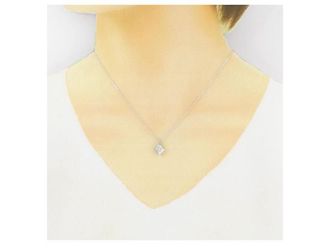 Autre Marque Collana in oro bianco Au750 e diamanti Argento - vista 6