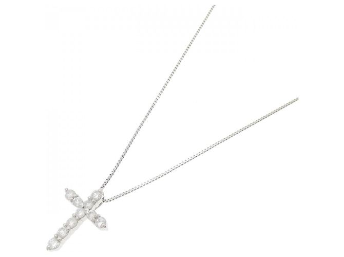 Autre Marque Collana con Diamanti Pt900/Pt850 Argento - vista 2