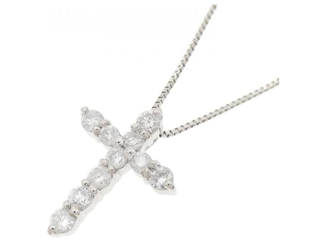 Autre Marque Collana con Diamanti Pt900/Pt850 Argento - vista 3