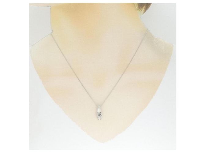 Autre Marque Collana in oro bianco Au750 e diamanti Argento - vista 6