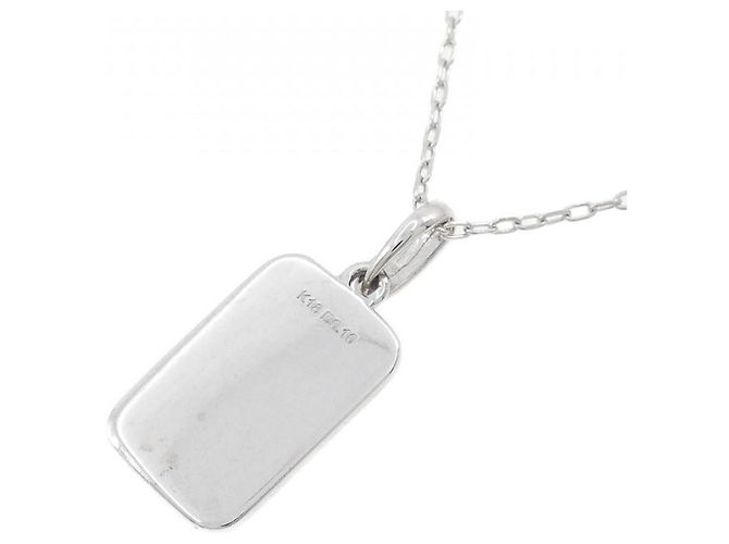 Autre Marque Collana con Croce in Diamanti in Oro Bianco Au750 Argento - vista 4