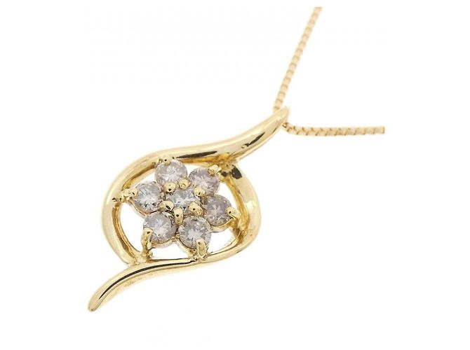 Autre Marque Collana Fiore in Diamanti Au750 D'oro - vista 3
