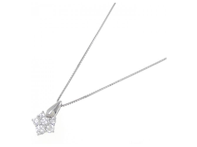 Autre Marque Collana in oro bianco e diamanti Au750 Argento - vista 2