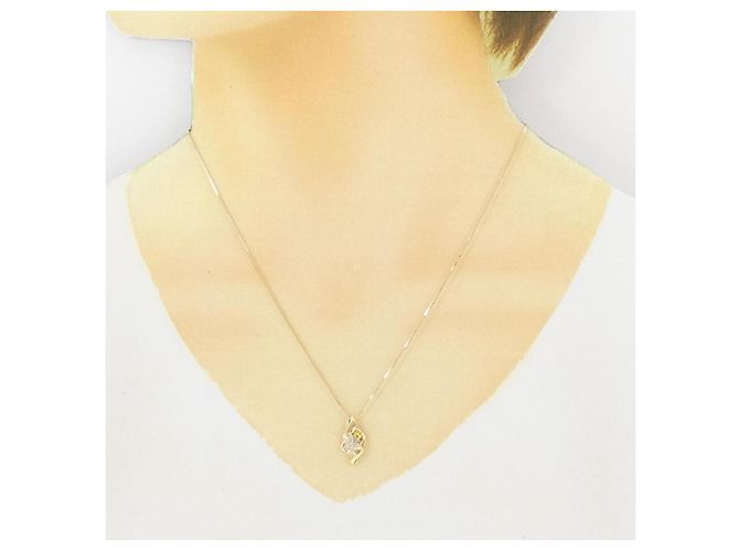 Autre Marque Collana Fiore in Diamanti Au750 D'oro - Ansicht 6