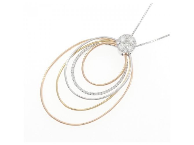 Autre Marque Dreifarbige Diamantkette Au750 Mehrfarben - Ansicht 3