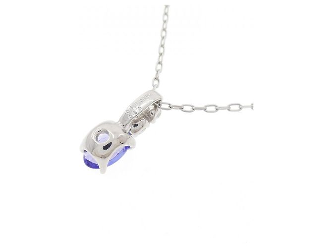 Autre Marque Collana in Platino Tanzanite Pt900 Pt850 Argento - vista 4