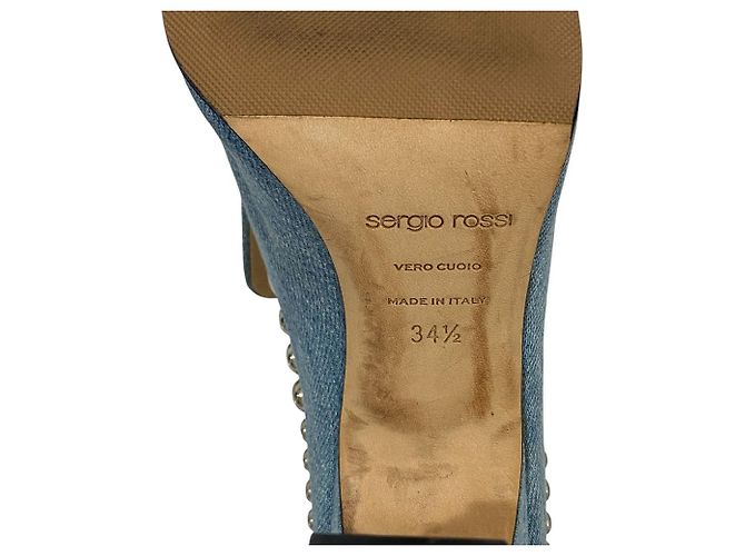 Autre Marque Sandali Sergio Rossi SR1 Denim Blu - vista 10