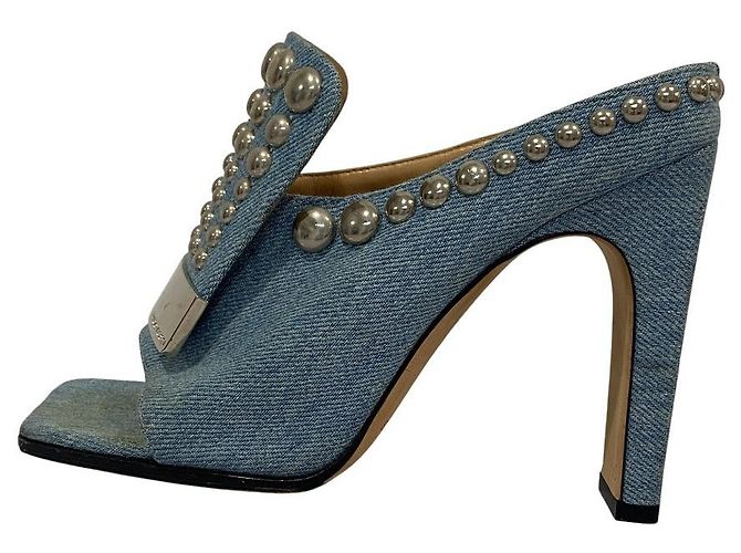 Autre Marque Sandali Sergio Rossi SR1 Denim Blu - vista 3