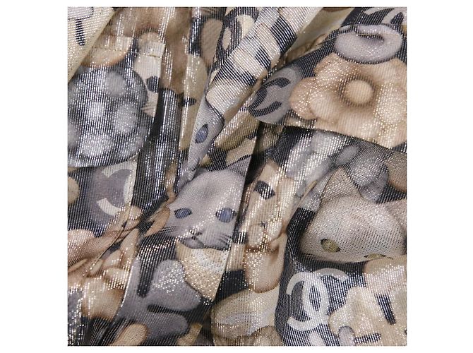 Timeless Camicetta senza maniche in seta Chanel Choupette Coco Mark Marrone - vista 10