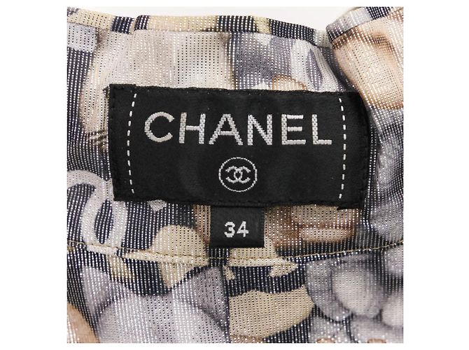 Timeless Camicetta senza maniche in seta Chanel Choupette Coco Mark Marrone - vista 11