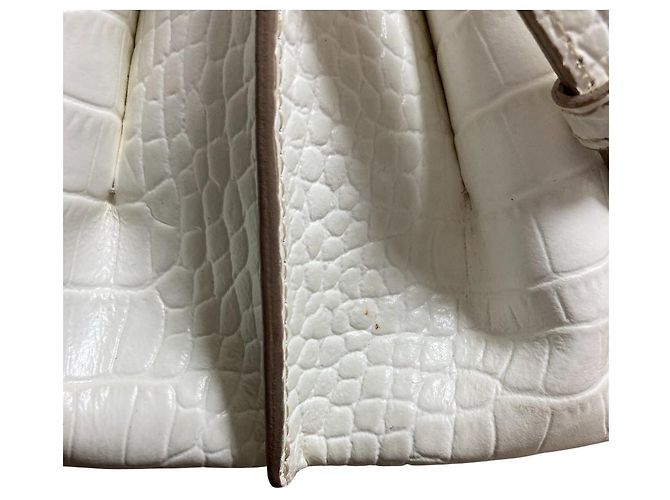 Autre Marque Borsa a tracolla 2way IACUCCI TOMORROWLAND con stampa croco Bianco - vista 10
