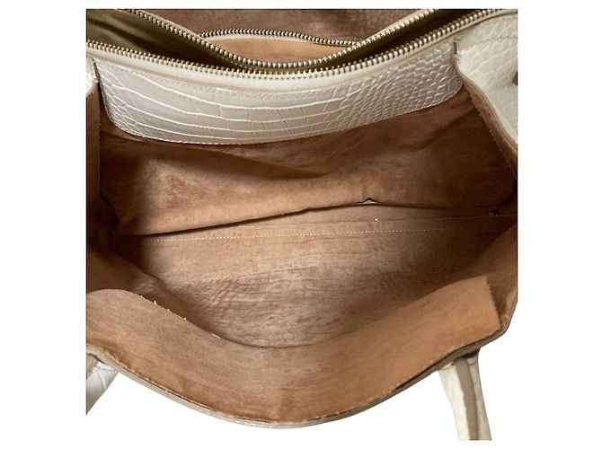 Autre Marque Borsa a tracolla 2way IACUCCI TOMORROWLAND con stampa croco Bianco - vista 11