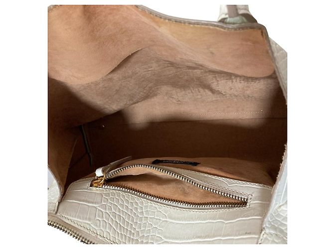 Autre Marque Borsa a tracolla 2way IACUCCI TOMORROWLAND con stampa croco Bianco - vista 12