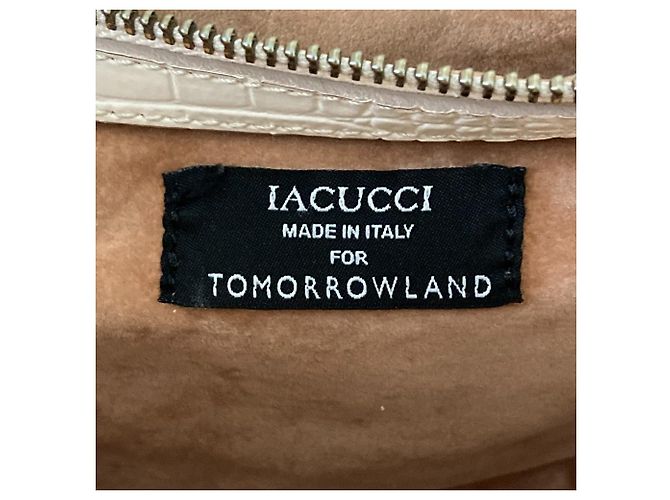 Autre Marque Borsa a tracolla 2way IACUCCI TOMORROWLAND con stampa croco Bianco - vista 14