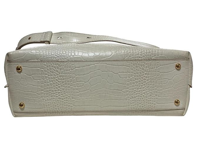 Autre Marque Borsa a tracolla 2way IACUCCI TOMORROWLAND con stampa croco Bianco - vista 15