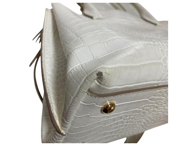 Autre Marque Borsa a tracolla 2way IACUCCI TOMORROWLAND con stampa croco Bianco - vista 19