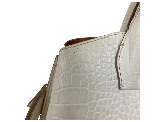 Autre Marque Borsa a tracolla 2way IACUCCI TOMORROWLAND con stampa croco Bianco - vista 2