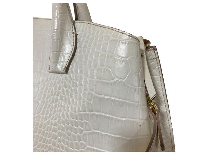 Autre Marque Borsa a tracolla 2way IACUCCI TOMORROWLAND con stampa croco Bianco - vista 3