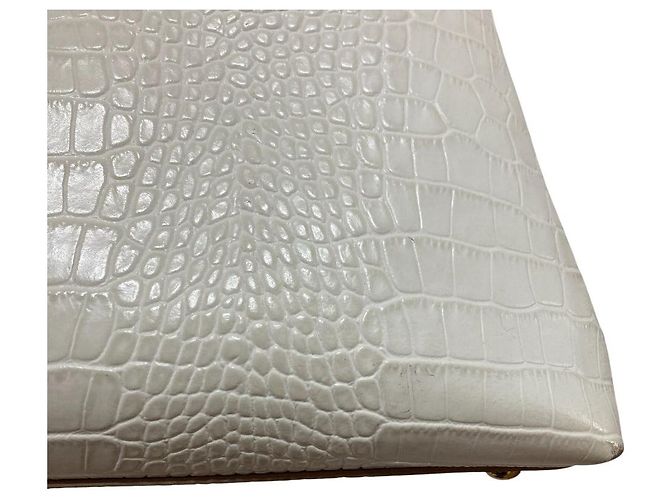 Autre Marque Borsa a tracolla 2way IACUCCI TOMORROWLAND con stampa croco Bianco - vista 5