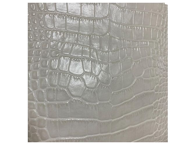 Autre Marque Borsa a tracolla 2way IACUCCI TOMORROWLAND con stampa croco Bianco - vista 7