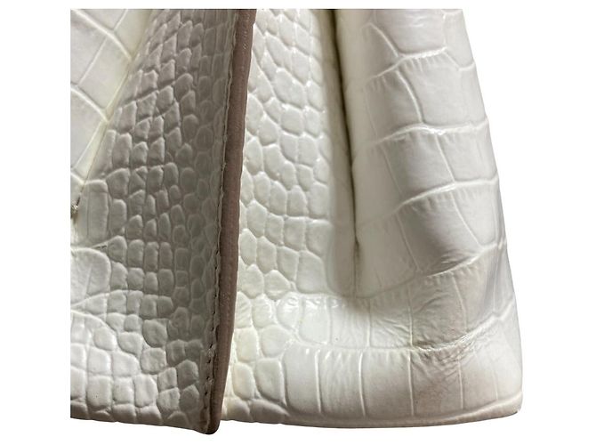 Autre Marque Borsa a tracolla 2way IACUCCI TOMORROWLAND con stampa croco Bianco - vista 9