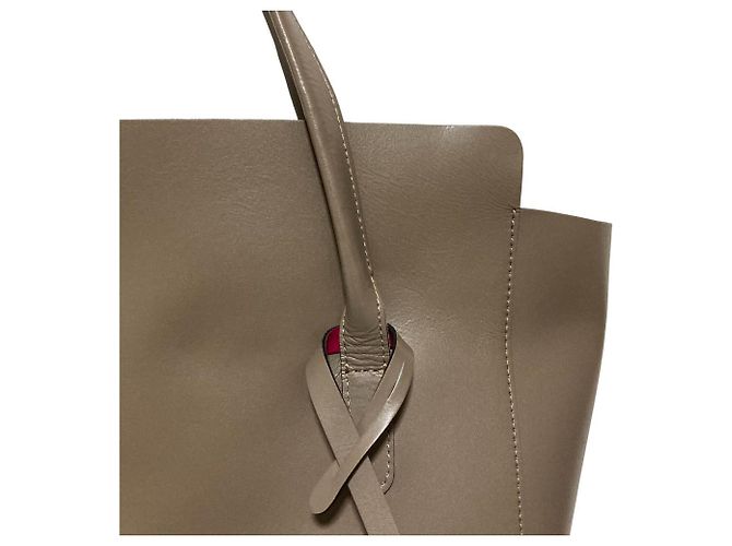Autre Marque Barneys New York Leder Tote Bag Braun - Ansicht 2