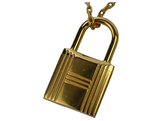 Hermès Hermes Or Kelly Anhänger Halskette Braun - Ansicht 7