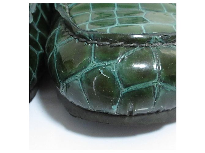 Autre Marque Mocassini sandali in pelle goffrata PIERRE HARDY Verde - vista 11