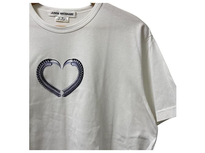 Camiseta de algodón Junya Watanabe Comme des Garcons ABEL EMMANUEL Negro Plata Blanco - vista 2
