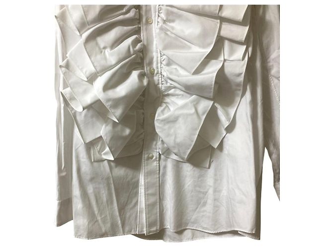 Autre Marque Rüschenhemd COMME des GARÇONS Weiß - Ansicht 4