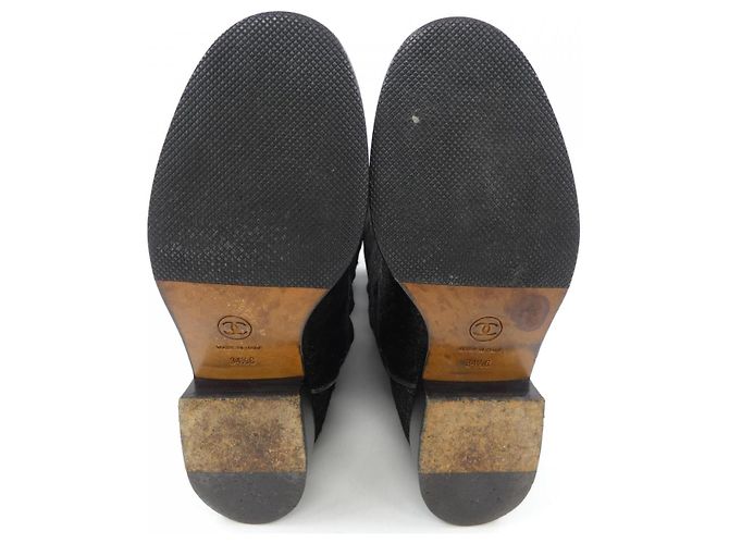 Timeless Botas altas de pelo de becerro Chanel Negro - vista 4
