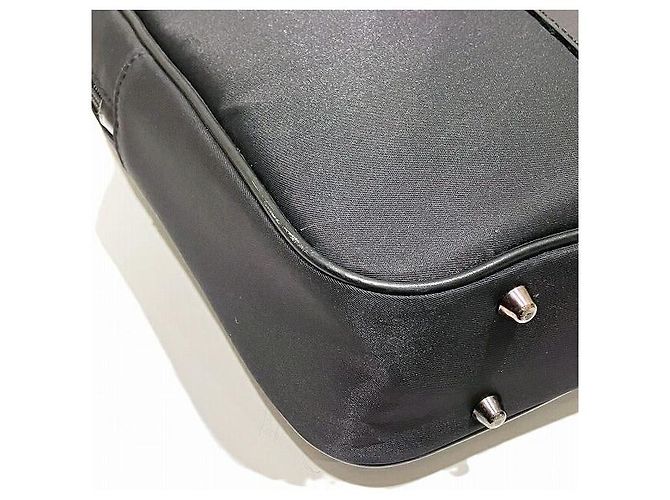 Borsa Tote Burberry Black Label in nylon e pelle nera Nero - vista 6