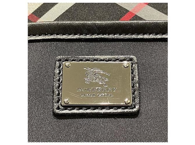 Borsa Tote Burberry Black Label in nylon e pelle nera Nero - vista 7