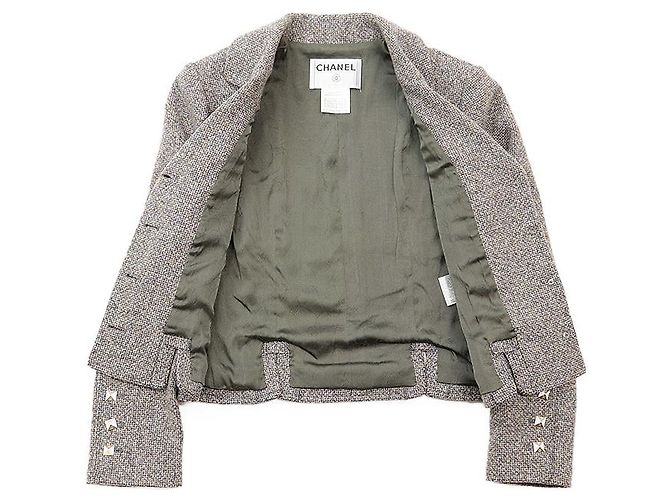 Timeless Chaqueta de punto de lana Chanel Castaño - vista 7