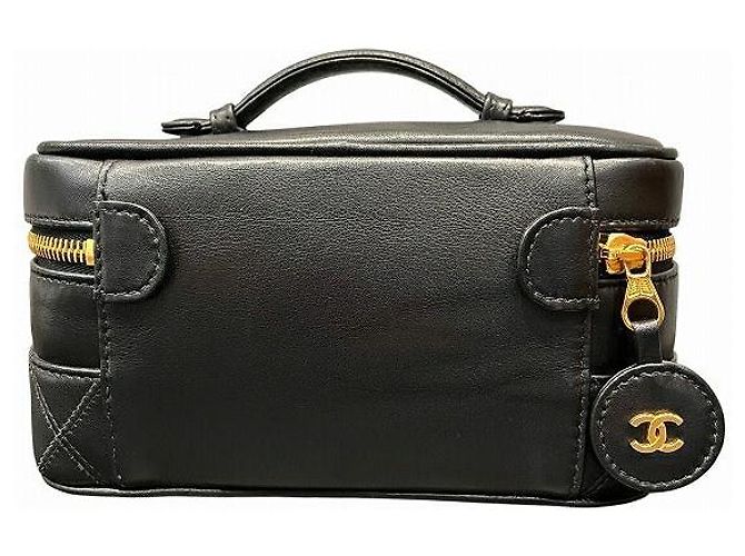Chanel Bicolore Leather Vanity Case Black - view 2