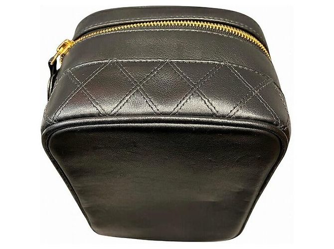 Chanel Bicolore Leather Vanity Case Black - view 8