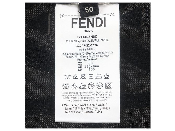 Suéter de lana Fendi×Marc Jacobs Castaño Negro - vista 6