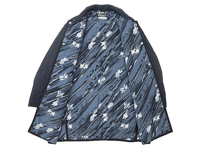Polyestermantel Salvatore Ferragamo Blau Marineblau - Ansicht 11