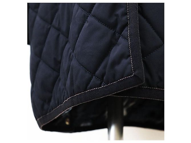 Polyestermantel Salvatore Ferragamo Blau Marineblau - Ansicht 13