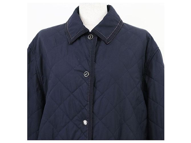 Polyestermantel Salvatore Ferragamo Blau Marineblau - Ansicht 3