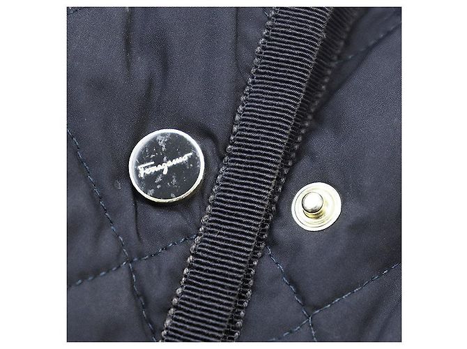Polyestermantel Salvatore Ferragamo Blau Marineblau - Ansicht 4
