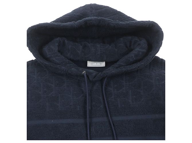 Sudadera de algodón con felpa Oblique de Dior Azul Azul marino - vista 2