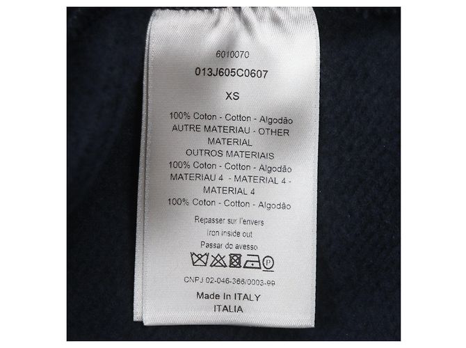 Sudadera de algodón con felpa Oblique de Dior Azul Azul marino - vista 7