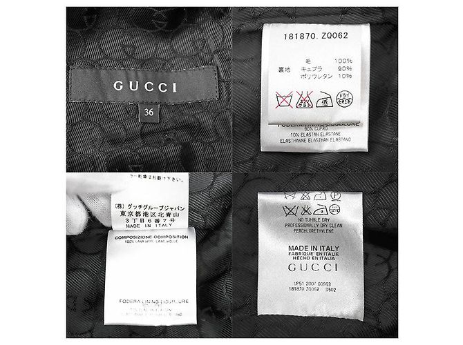 Chaqueta de lana jacquard con logo GG entrelazado de Gucci Negro - vista 10