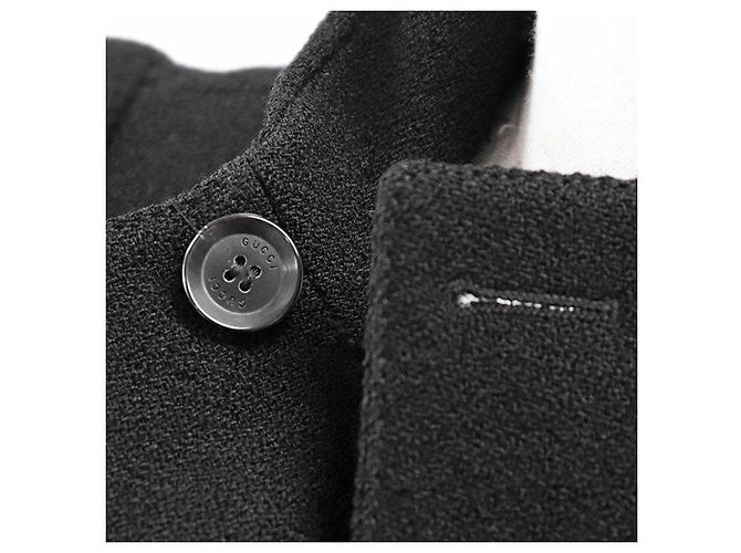 Chaqueta de lana jacquard con logo GG entrelazado de Gucci Negro - vista 12
